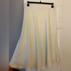 white satin skirt
